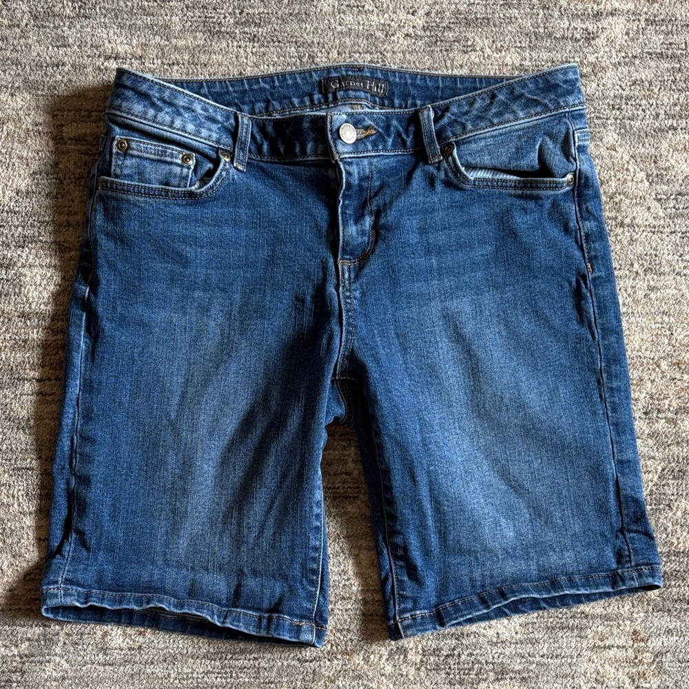 Garnet Hill Blue Denim Shorts women’s size 29 - long length